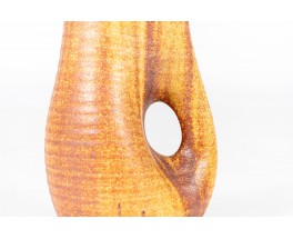 Vase Accolay en céramique orange 1960