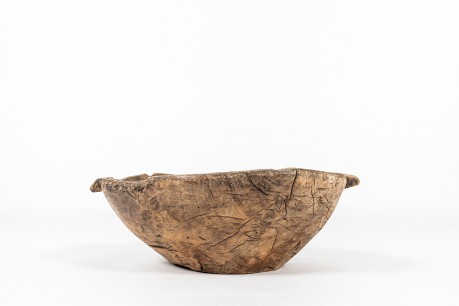Plat grand modèle en bois avec agrafes design Wabi Sabi 1900