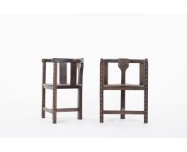 Munk chairs in solid oak Sweedish design set of 2