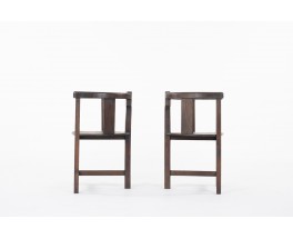 Munk chairs in solid oak Sweedish design set of 2