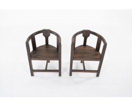 Munk chairs in solid oak Sweedish design set of 2