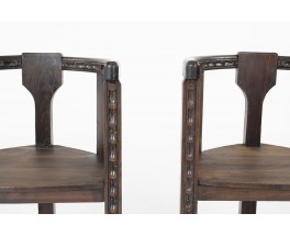 Munk chairs in solid oak Sweedish design set of 2