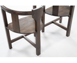 Munk chairs in solid oak Sweedish design set of 2