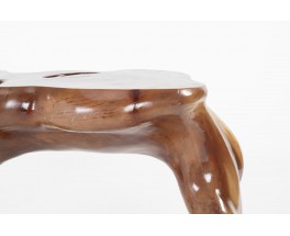 Console table in teak root from Bali 1980