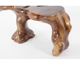 Console table in teak root from Bali 1980