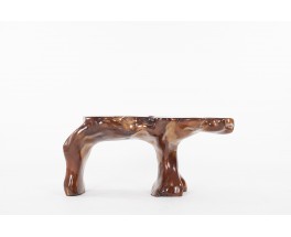 Console table in teak root from Bali 1980