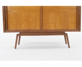 Armoire André Sornay en acajou blond et frêne 1950