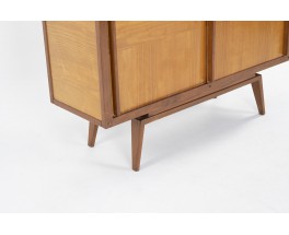 Armoire André Sornay en acajou blond et frêne 1950