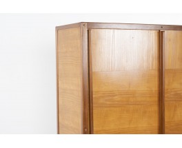 Armoire André Sornay en acajou blond et frêne 1950