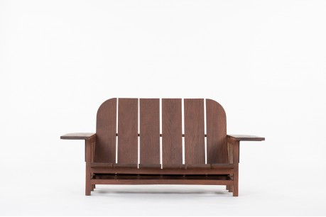 Sofa in teak with slats 1970