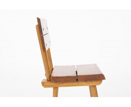Chairs in elm design brutalist chalet spirit 1950 set of 6