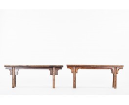 Benches in elm Chinese design 1900 set of 2