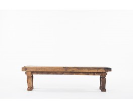 Rectangular coffee table with slat from Bali 1950