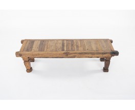 Rectangular coffee table with slat from Bali 1950