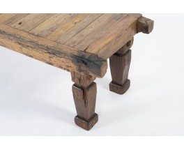 Rectangular coffee table with slat from Bali 1950