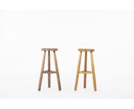 Bar stools in elm 1980 set of 2