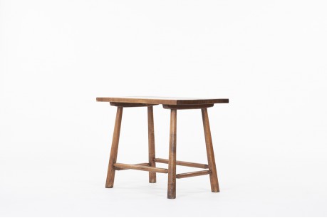 Rectangular console table in solid walnut 1950