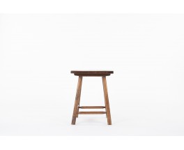 Rectangular console table in solid walnut 1950