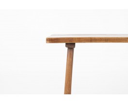 Rectangular console table in solid walnut 1950