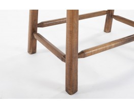 Rectangular console table in solid walnut 1950