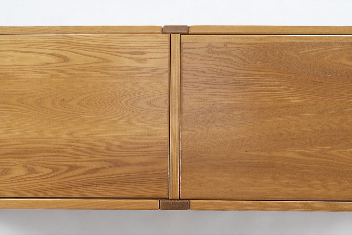 Storage cabinet with drawers in elm edition Maison Regain 1980