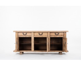 Sideboard in elm brutaliste design 1950