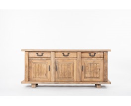 Sideboard in elm brutaliste design 1950