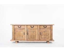 Sideboard in elm brutaliste design 1950