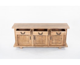 Sideboard in elm brutaliste design 1950