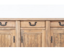 Sideboard in elm brutaliste design 1950