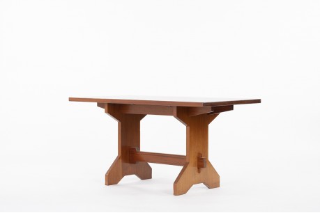 Rectangular dining table in solid mahogany 1950