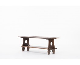 Table basse rectangulaire en cocotier Congo 1960