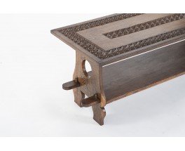 Table basse rectangulaire en cocotier Congo 1960