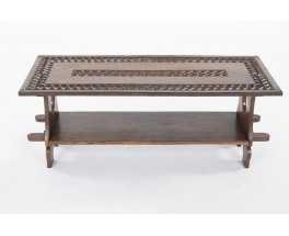 Table basse rectangulaire en cocotier Congo 1960