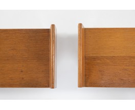 Wall-mounted nightstands in oak design reconstruction 1950 set of 2