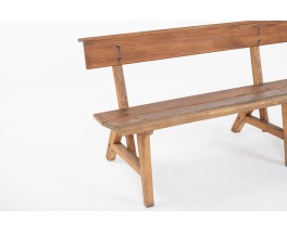 Bench with backrest in beech large model 1950