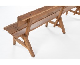 Bench with backrest in beech large model 1950