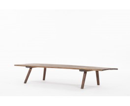 Rectangular coffee table in oak brutalist design 1950