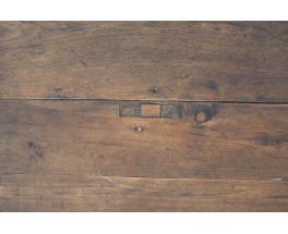 Rectangular coffee table in oak brutalist design 1950