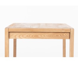 Table de repas rectangulaire en orme clair edition Maison Regain 1980