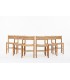 Chairs model Dordogne in ash and straw edition Sentou 1980 set of 6