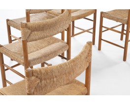 Chairs model Dordogne in ash and straw edition Sentou 1980 set of 6