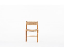 Chairs model Dordogne in ash and straw edition Sentou 1980 set of 6