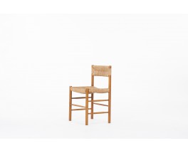 Chairs model Dordogne in ash and straw edition Sentou 1980 set of 6