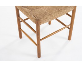 Chairs model Dordogne in ash and straw edition Sentou 1980 set of 6