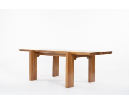 Rectangular dining table by Luigi Gorgoni in elm edition Roche Bobois 1980