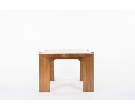 Rectangular dining table by Luigi Gorgoni in elm edition Roche Bobois 1980