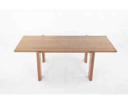 Rectangular dining table by Luigi Gorgoni in elm edition Roche Bobois 1980