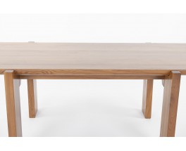 Rectangular dining table by Luigi Gorgoni in elm edition Roche Bobois 1980