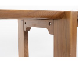 Rectangular dining table by Luigi Gorgoni in elm edition Roche Bobois 1980